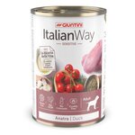 Italian Way Консервы Консервы для собак с чувствительным пищеварением с уткой,томатами и картофелем (ITALIAN WAY WET SENSITIVE DUCK) UITWA08360, 0,150 кг (10 шт) - изображение