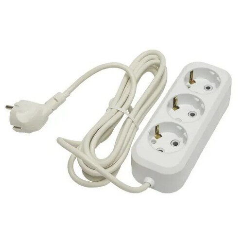 Удлинитель 3 гнезда, 1.5м, с заземлением Пересвет