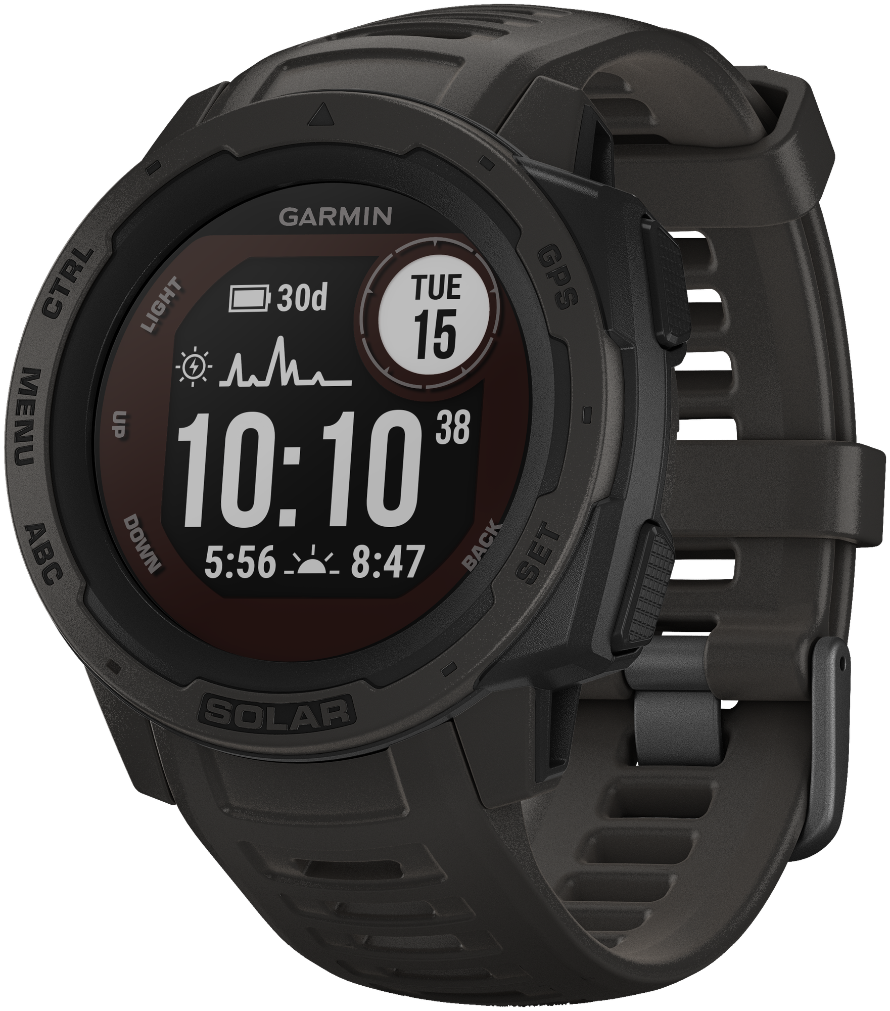 Умные часы Garmin Instinct Solar 45 мм, graphite