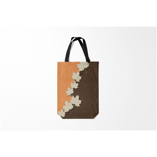 фото Сумка-шоппер / 31х42 см / популярные иллюстрации / текстуры осенние листья burnettie