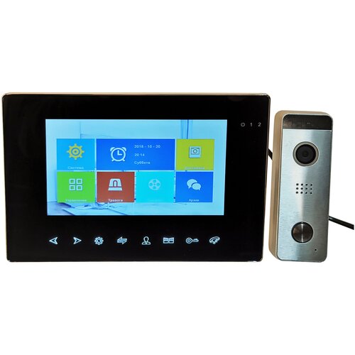 Wi-Fi видеодомофон Seon B-714-FHD-BLACK-S с записью по движению в облако или на карту памяти, домофон в квартиру, в частный дом, видеозвонок