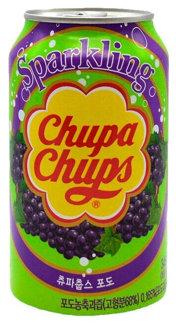 Напиток Chupa Chups Sparkling Grape 0.345л Упаковка 24 шт - фотография № 5