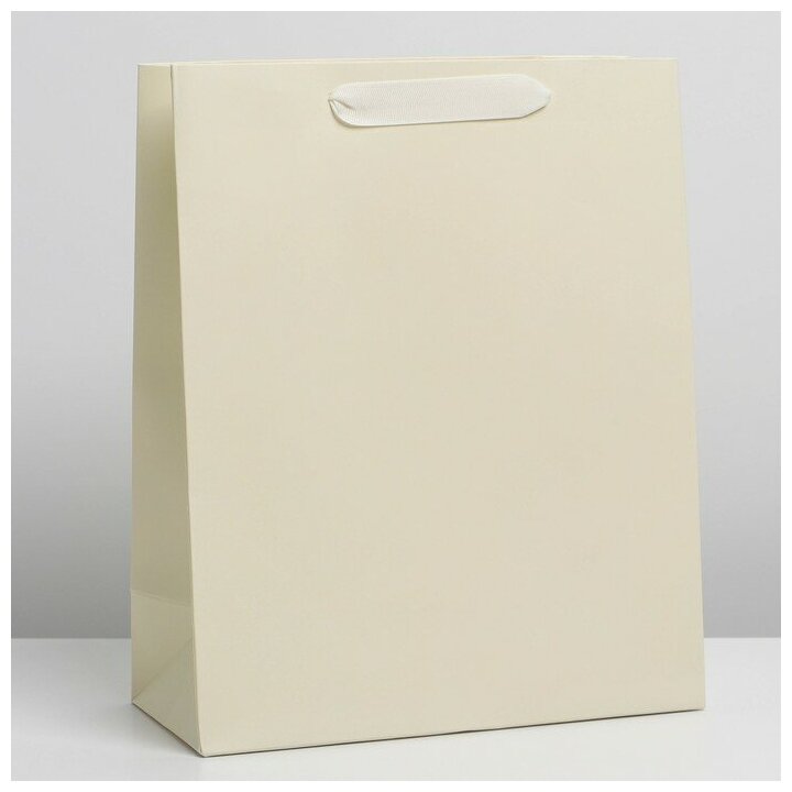 Пакет ламинированный «Молочный», L 31 × 40 × 14 см