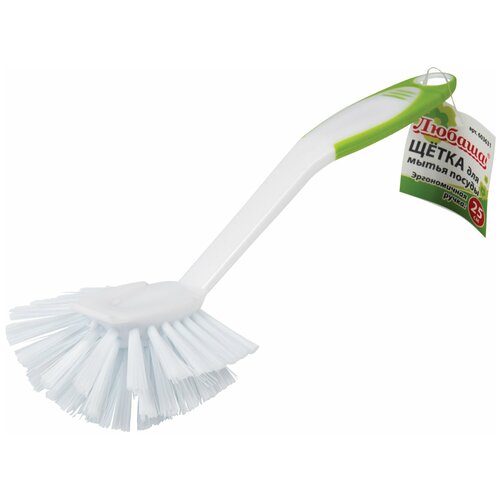 Щетка для мытья посуды любаша, комплект 50 шт., 25 см, пластик, ручка с ПВХ-покрытием, 603631