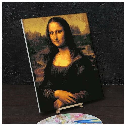 Картина по номерам на холсте с подрамником «Мона Лиза» Леонардо да Винчи 40х50 см школа талантов картина по номерам на холсте с подрамником мона лиза леонардо да винчи 40х50 см