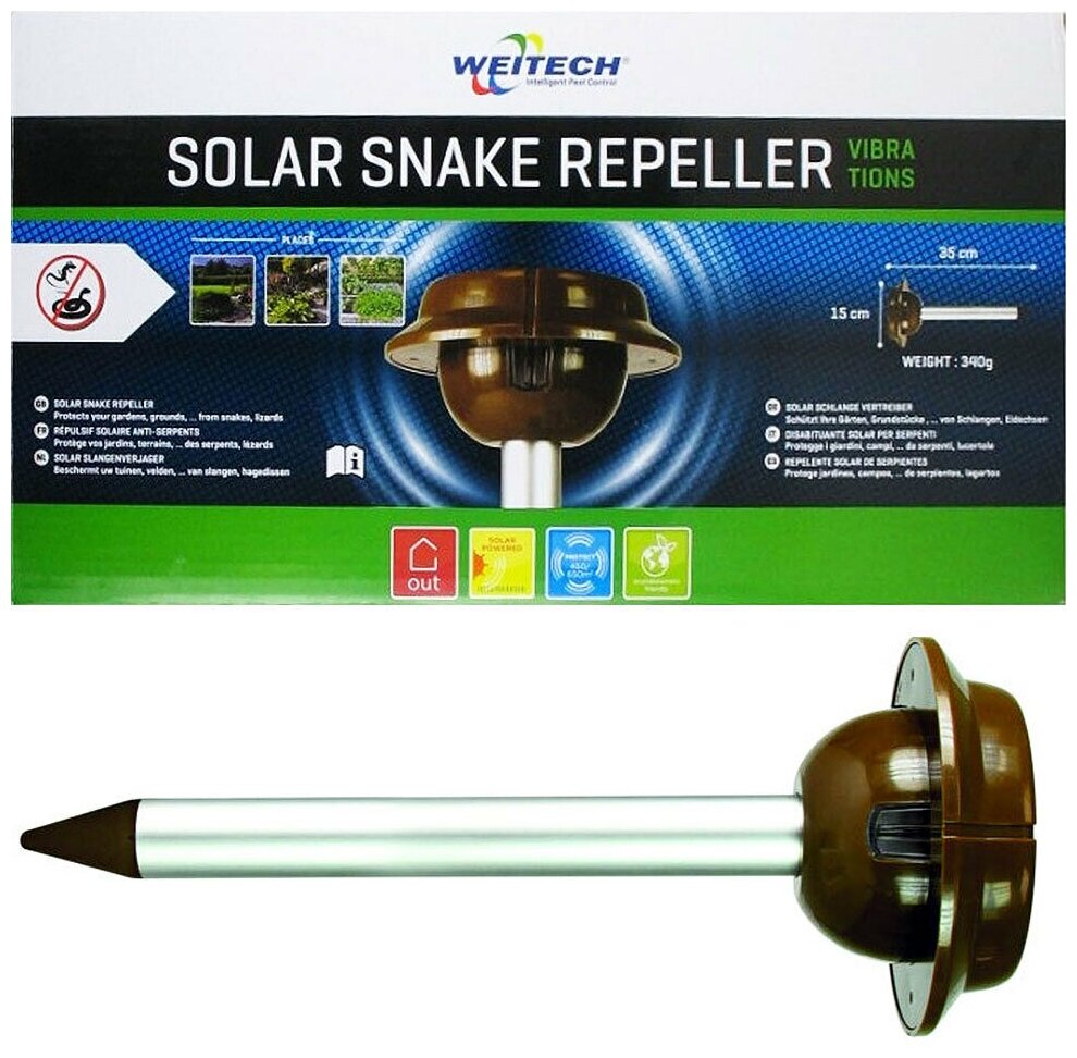 Отпугиватель змей Weitech WK-2030 "Solar Snake Repeller" - фотография № 3