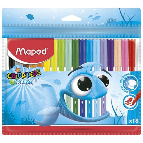 Фломастеры MAPED COLORPEPS OCEAN 18 шт. 845721 2 шт.