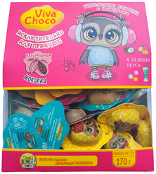Коллекция конфет VivaChoco "Исключительно для принцесс" 170 гр (26 шт) из молочного шоколада с 4 нежными начинками:
