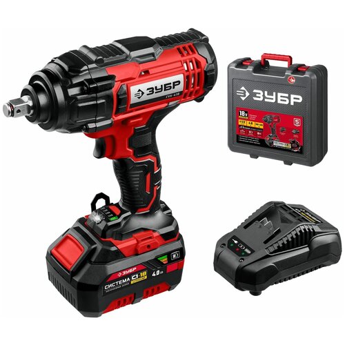 Ударный гайковерт ЗУБР 18В 1 АКБ 4Ач ГУЛ-410-41 1495000₽
