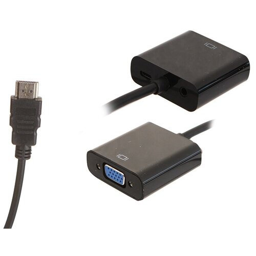 Аксессуар ATcom HDMI/M - VGA/F + Audio 10cm AT1014 аксессуар atcom displayport m hdmi vga dvi 10cm at6854