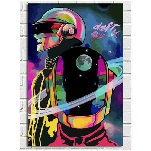 Картина по номерам на холсте Музыка Daft punk - 9076 В 60x40