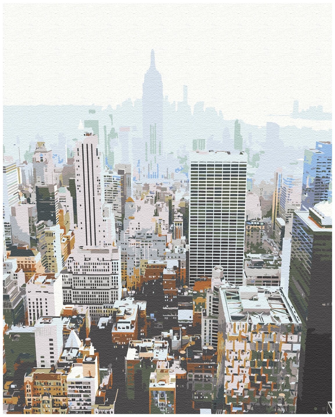 Картина по номерам на холсте с подрамником 40х50 см. Города, улицы, достопримечательности, путешествия. "Нью Йорк", арт. 1972/