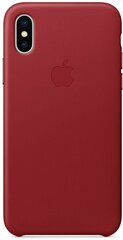 Чехол кожаный Apple iPhone X Leather Case Red (Красный) MQTE2ZM/A