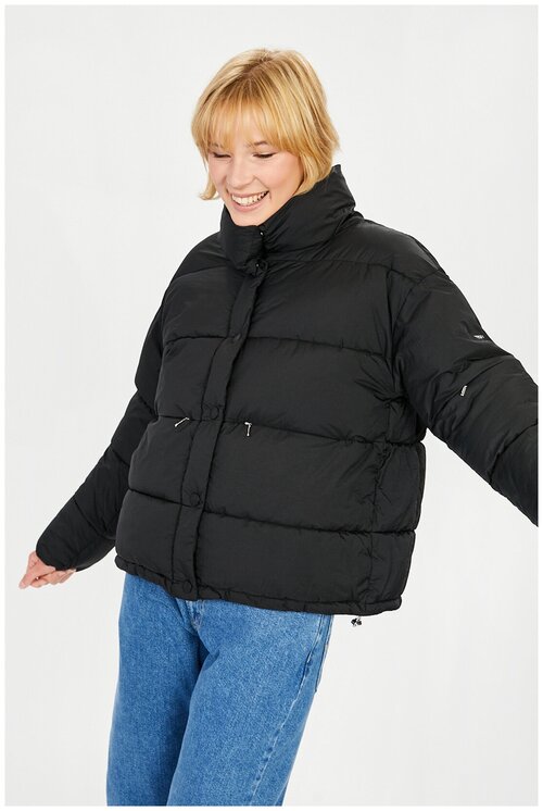 Куртка  Baon, демисезон/зима, средней длины, силуэт прямой, карманы, манжеты, подкладка, размер 50, коричневый