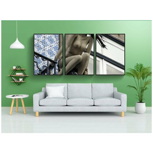 фото Набор модулных постеров для интерьера "порту, португалия, фасад" 60x90 см. в тубусе, без рамки lotsprints