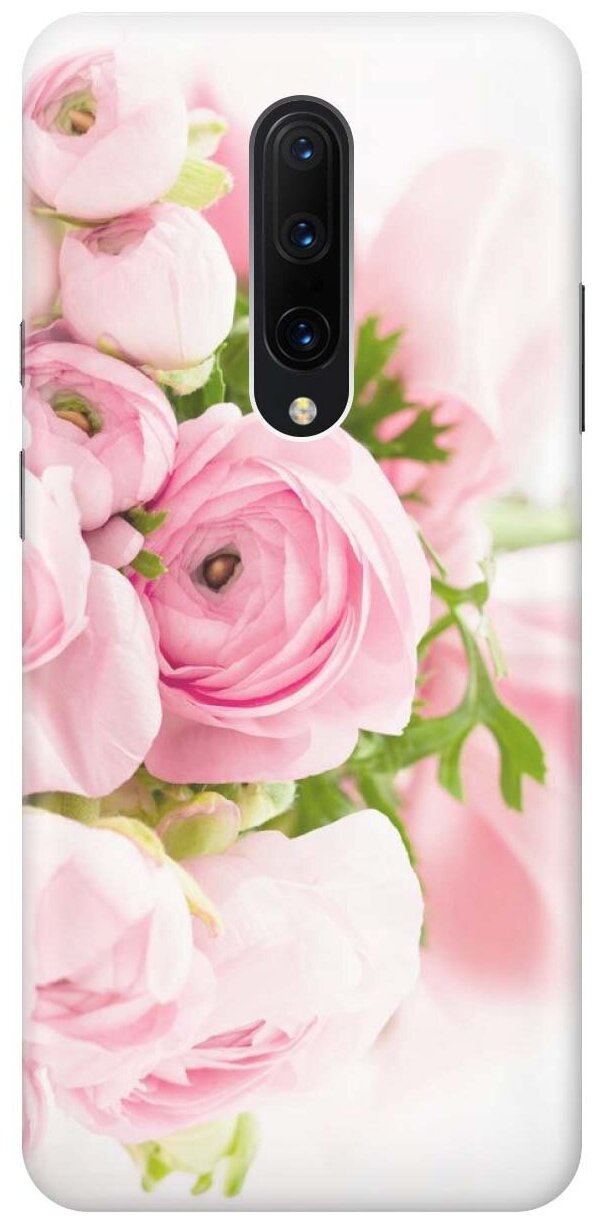 GOSSO Ультратонкий силиконовый чехол-накладка для OnePlus 7 Pro с принтом "Розовые розы"