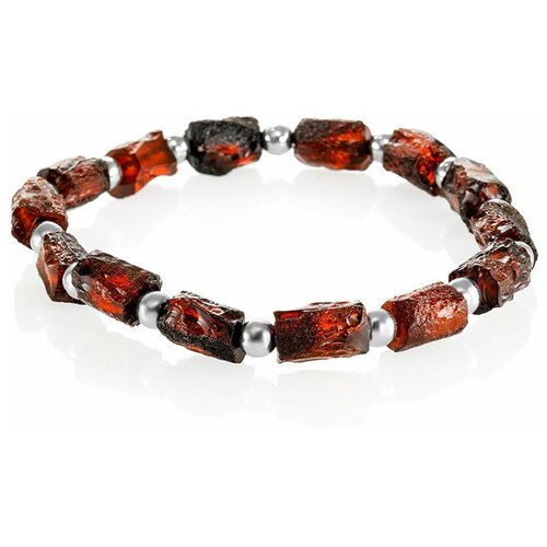 фото Amberholl стильный красивый браслет из натурального янтаря и бисера