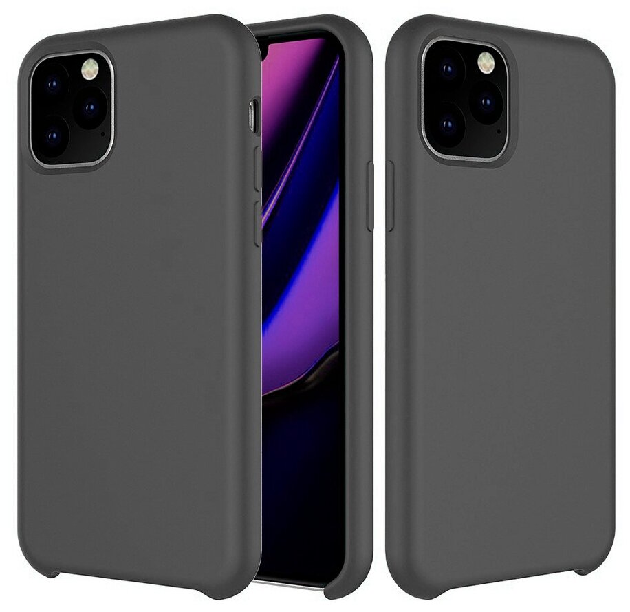 Силиконовая накладка без логотипа (Silicone Case) для Apple iPhone 11 Pro темно-серый