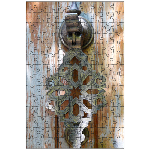 фото Магнитный пазл 27x18см."дверной молоток, искусство металла, материал" на холодильник lotsprints