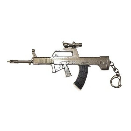 Брелок Microgun, нержавеющая сталь, серый