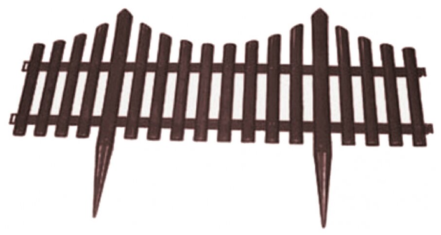 Дачная мозаика Заборчик "Модерн". декоративный штакетник темно-коричневый 10608