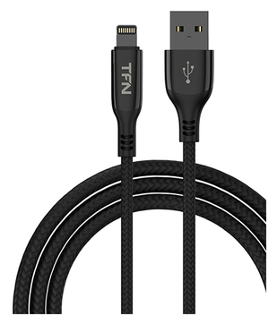 Кабель USB 2.0 AM - Lightning(M) (1.2м) нейлон, TFN-C-BLZ -AL1M-BK (black)