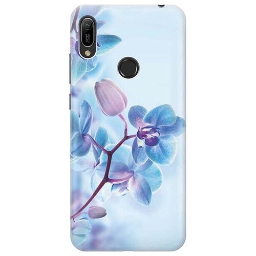 фото Ультратонкий силиконовый чехол-накладка для huawei y6 (2019) / honor 8a / honor 8a pro с принтом "синий цветок на синем" gosso