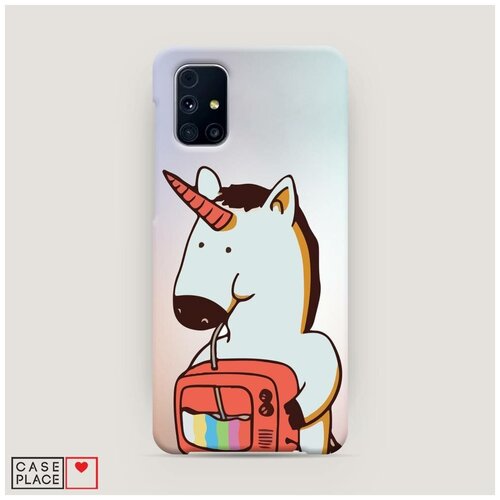 фото Чехол пластиковый samsung galaxy m31s единорог и телевизор case place