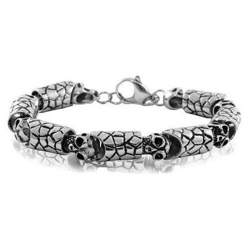 фото Браслет мужской стальной parure "готика" с черепами inori