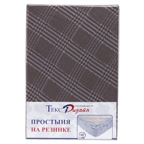 фото Простыня на резинке жемчуг, сатин 160х200х35 текс-дизайн