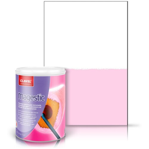 Краска акриловая Clavel Magestic матовая белый 1.5 кг