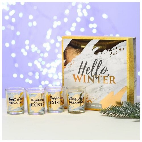 фото Набор свечей "winter!" , 22 х 22 х 6 см 7372568 сима-ленд