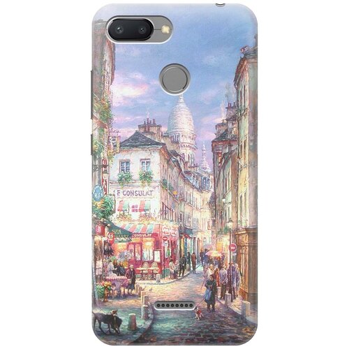 фото Re:paчехол - накладка artcolor для xiaomi redmi 6 с принтом "пейзаж монмартра"