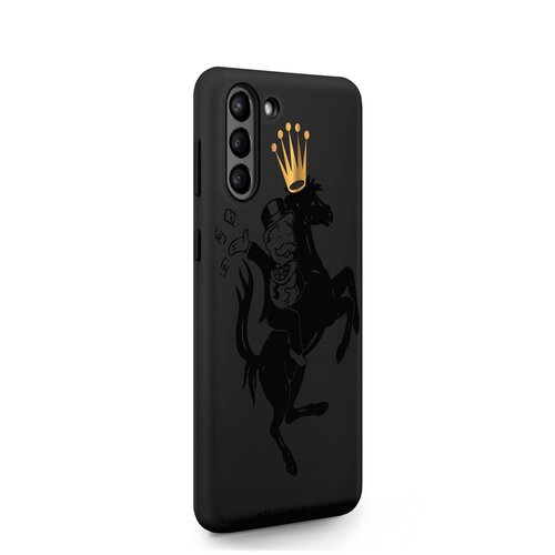 фото Черный силиконовый чехол musthavecase для samsung galaxy s21+ monopoly на коне для самсунг галакси с21+ противоударный
