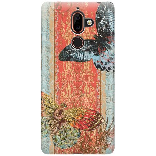 фото Re:pa накладка transparent для nokia 7 plus с принтом "две бабочки"