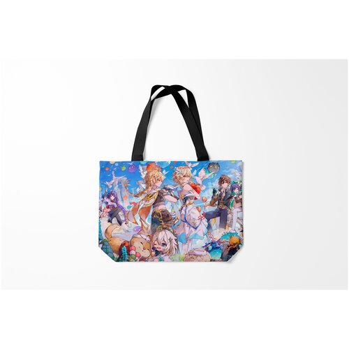 фото Сумка-шоппер / 46х35 см / геймерам / genshin impact день рождение burnettie