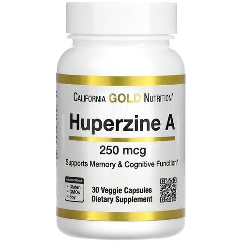 Гуперзин А 250мкг California Gold Nutrition, 30 капсул / Антиоксидант, поддержка мозга