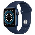Смарт-часы Apple Watch Series 6 GPS 40mm Aluminum Case with Sport Band Blue/Deep Navy (LL) - изображение