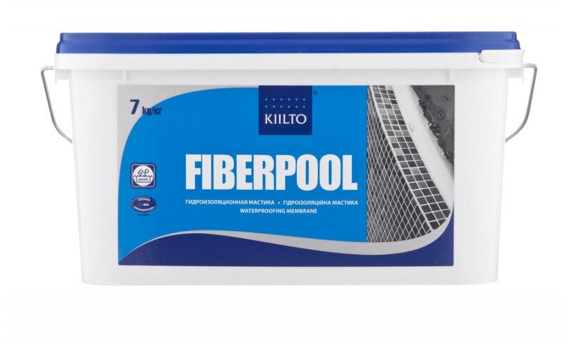 Мастика гидроизоляционная Kiilto Fiberpool 7 кг.