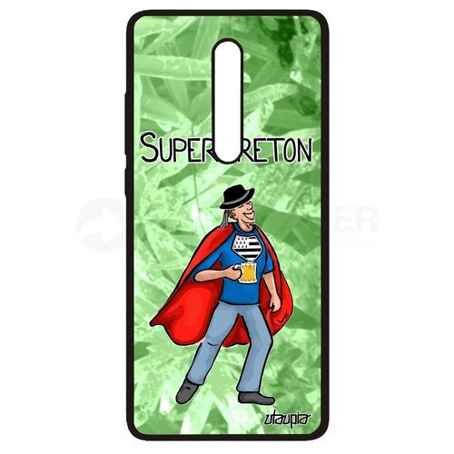 фото Чехол для мобильного // xiaomi mi 9t // "супербретонец" веселый герой, utaupia, светло-зеленый