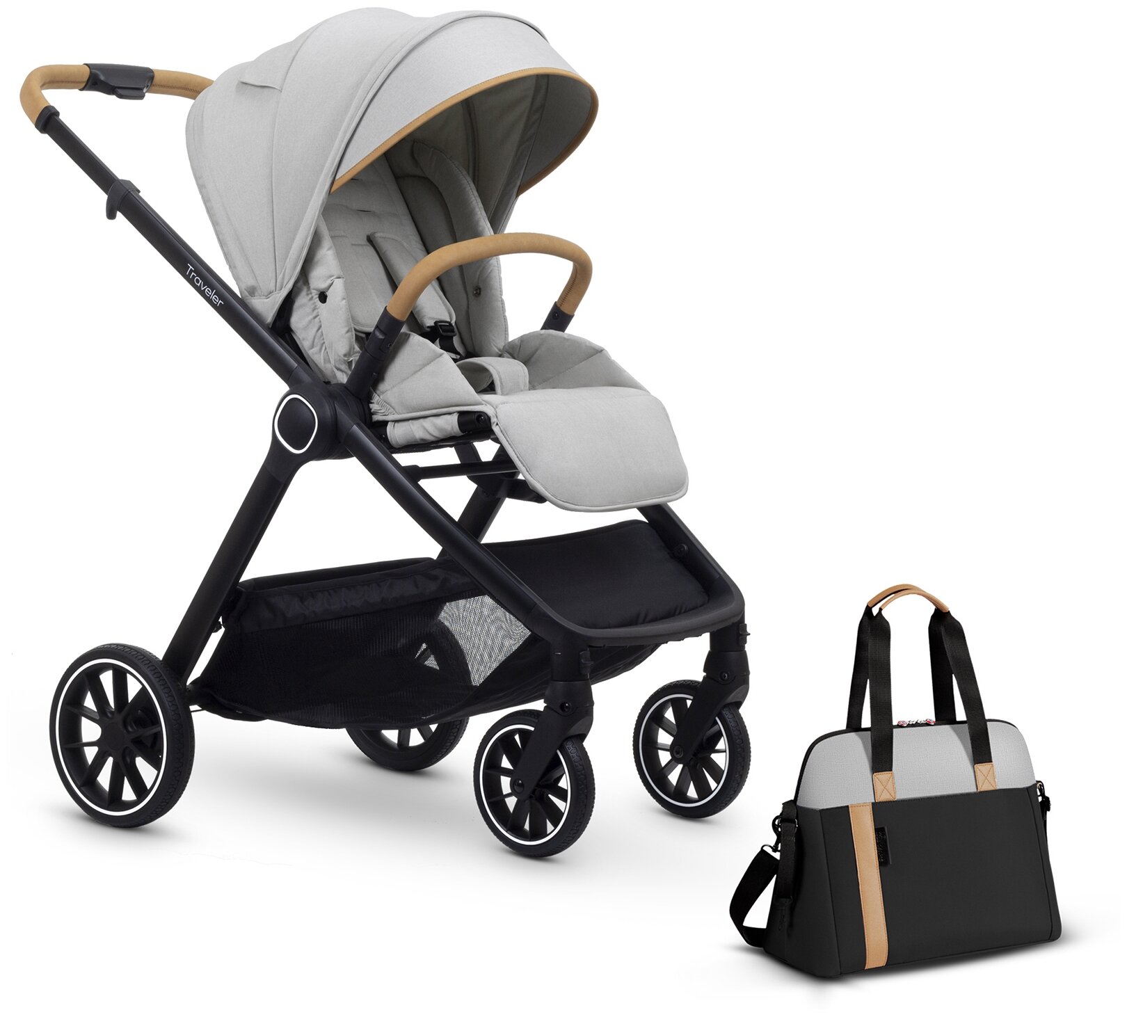 Прогулочная коляска Esspero Traveler + сумка (Grey)