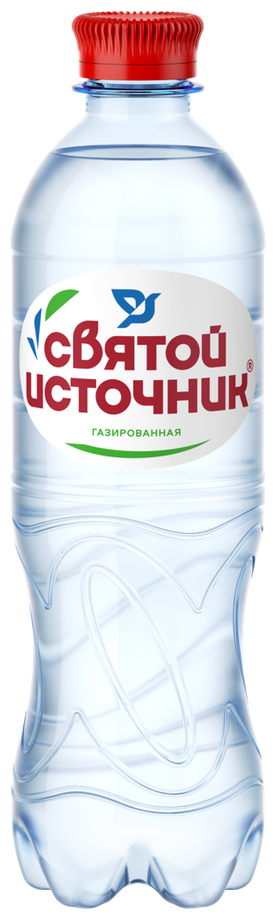 Вода газированная питьевая святой источник, 0,5 л, пластиковая бутылка 620036