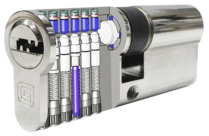 Цилиндровый механизм гардиан Standart GSV 82 S, 41хV41мм, 5 ключей, личинка для замка - фотография № 4