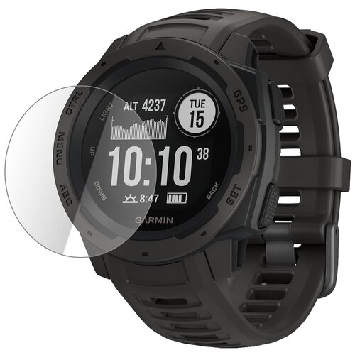 Глянцевая защитная плёнка для смарт-часов GARMIN INSTINCT, гидрогелевая, на дисплей, не стекло, watch гидрогелевая пленка для смарт часов garmin instinct глянцевая не стекло защитная