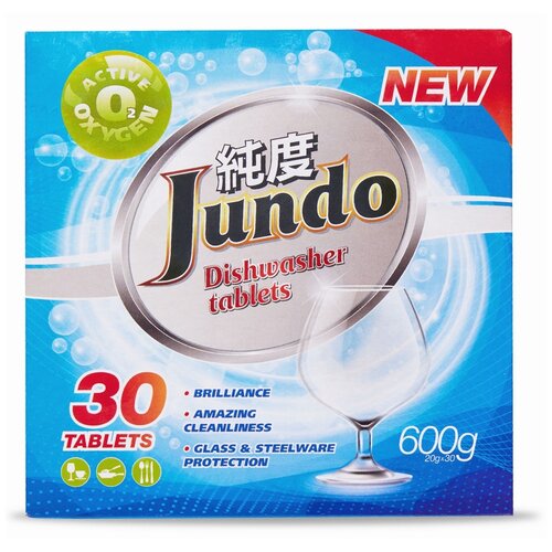 Таблетки для посудомоечной машины Jundo Active Oxygen, 30 шт., 0.6 кг