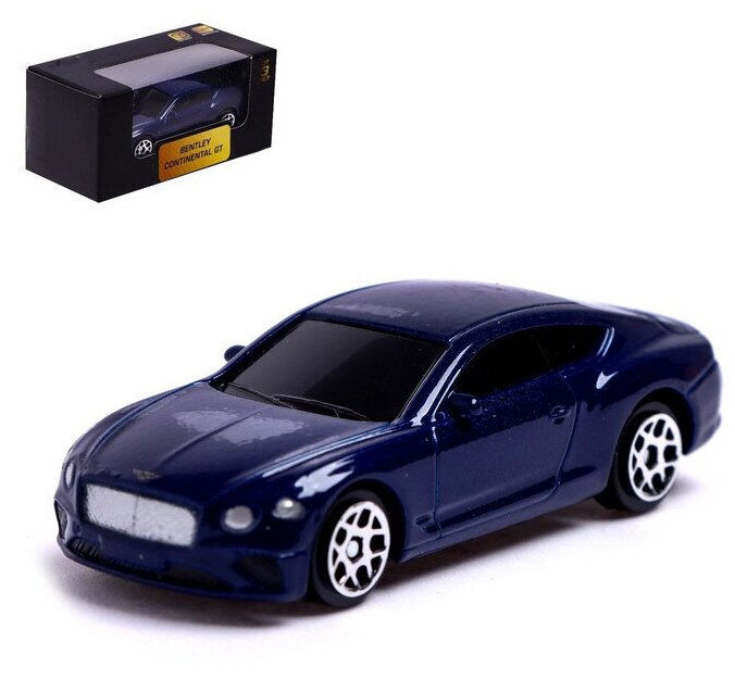 Машина металлическая BENTLEY CONTINENTAL GT, 1:64, цвет синий (1 шт.)