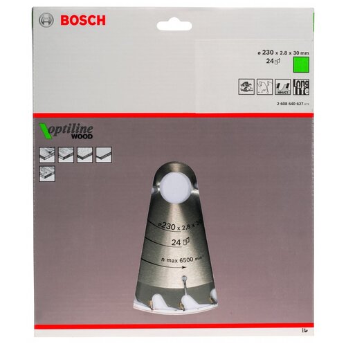 Диск пильный по древесине 230х30 мм Bosch 2.608.640.627 пильный диск bosch 2608640513 230х30 мм