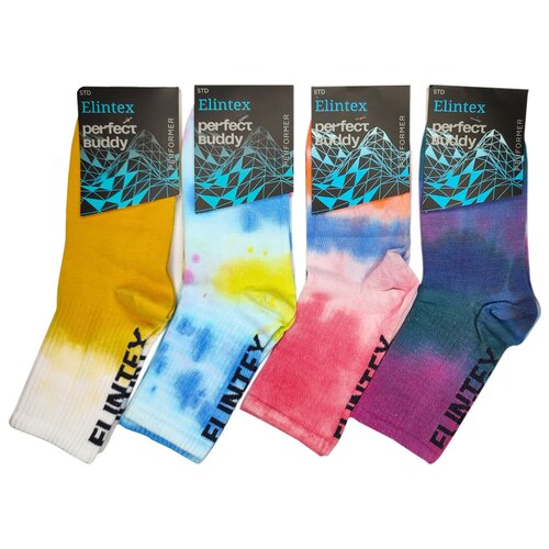 фото Яркие цветные носки elintex sport в технике тай-дай