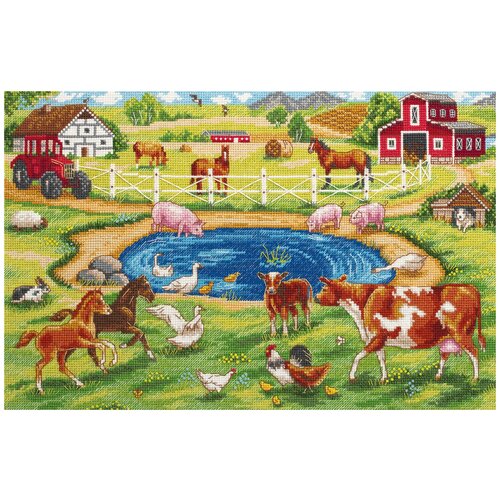 фото Набор для вышивания panna "утро на ферме" 33.5x21.5 см