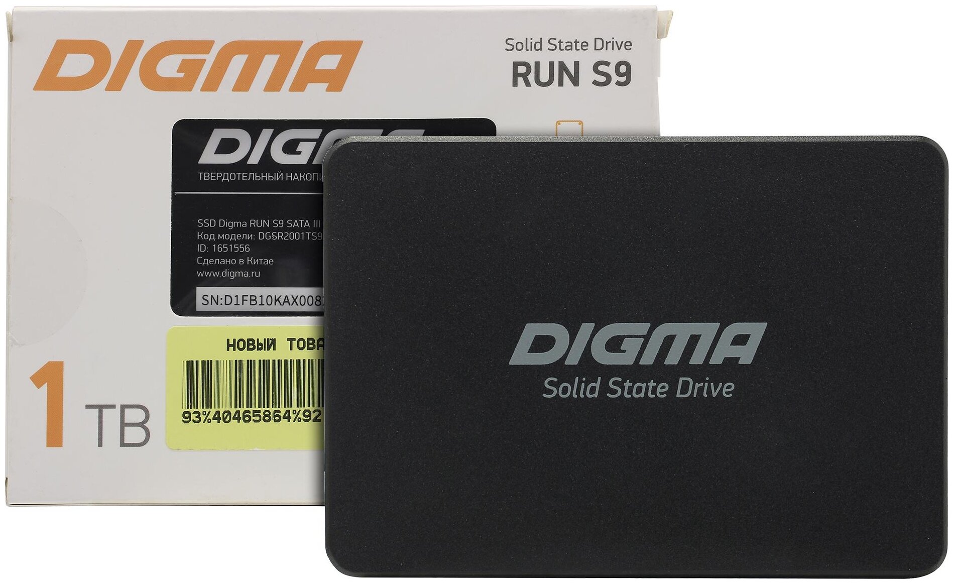 Твердотельный накопитель Digma Run S9 1Tb SATA III DGSR2001TS93T - фотография № 4